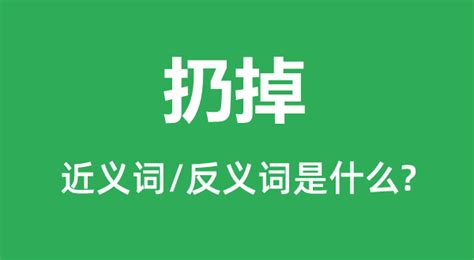 扔掉 意思|扔掉 的意思、解釋、用法、例句